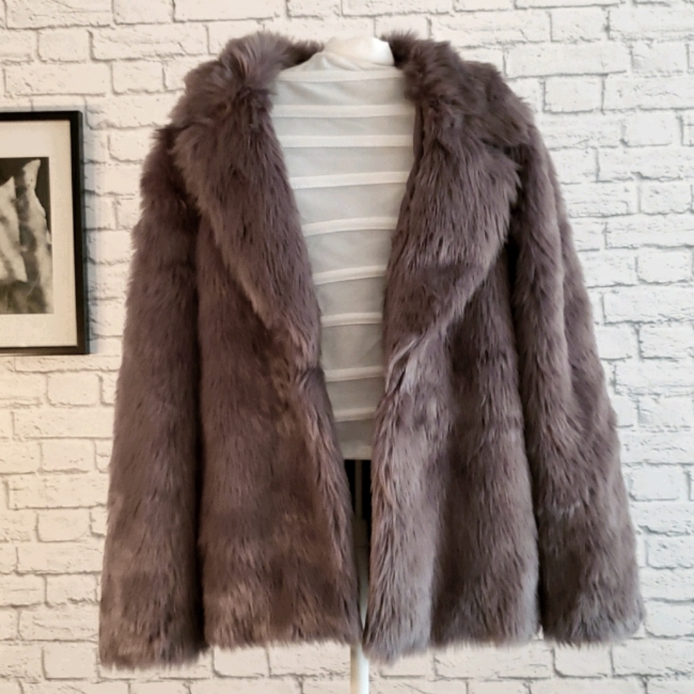 Super soft faux fur coat
